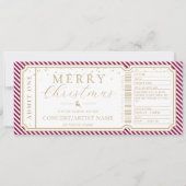 Port Wine Stripe Concert Ticket Cadeaubon Kaart (Voorkant)