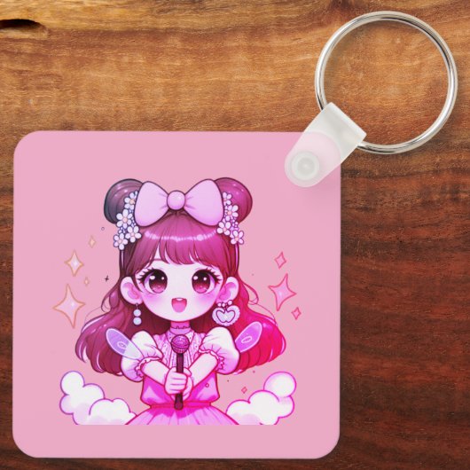 Porta-chaves garota kpop cantora sleutelhanger (Achterkant)