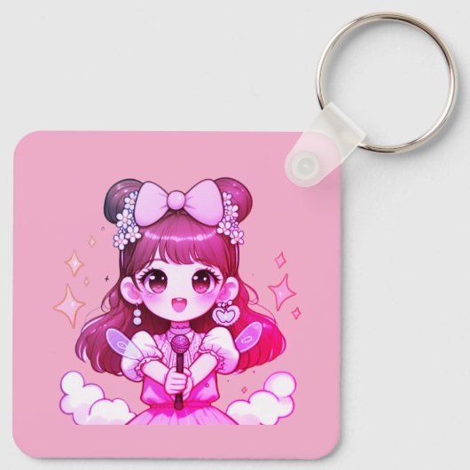 Porta-chaves garota kpop cantora sleutelhanger (Achterkant)