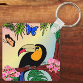 Porta-chaves Tucano tropical e borboletas Sleutelhanger (Achterkant)