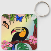 Porta-chaves Tucano tropical e borboletas Sleutelhanger (Achterkant)