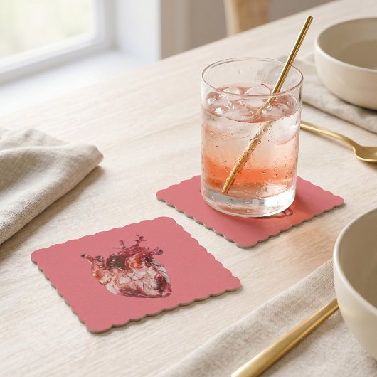 Porta-copo De Papel Hearts Kartonnen Onderzetters