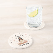 Porta copo gelooft in jezelf zandsteen onderzetter (Zijkant)