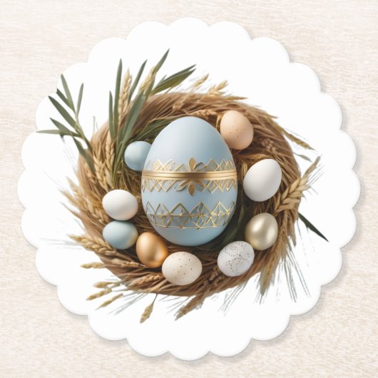 Porta Copos Bordas Onduladas Luz da Páscoa Kartonnen Onderzetters (Voorkant)