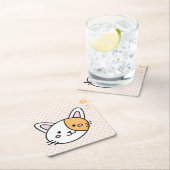 Porta copos gatinho laranja kartonnen onderzetters (Insitu)