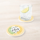 Porta copos good vibes  zandsteen onderzetter (Zijkant)