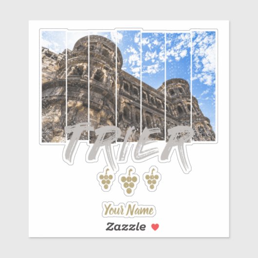Porta Nigra in Trier  Moselle Souvenir Sticker (Vel)