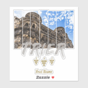 Porta Nigra in Trier vintage Moselle-souvenir Sticker