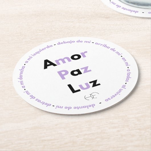 Porta vasos con Oración Celestial Ronde Kartonnen Onderzetter (Gebogen)