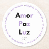 Porta vasos con Oración Celestial Ronde Kartonnen Onderzetter (Voorkant)