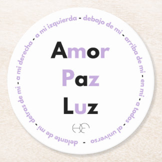 Porta vasos con Oración Celestial Ronde Kartonnen Onderzetter