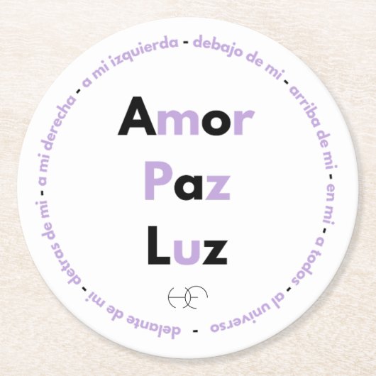 Porta vasos con Oración Celestial Ronde Kartonnen Onderzetter (Voorkant)