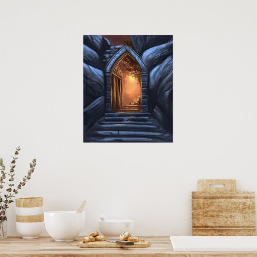 Portaal aan de fantasiewereld poster (Keuken)