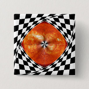 Portaal aan de zon door Kenneth Yoncich Vierkante Button 5,1 Cm