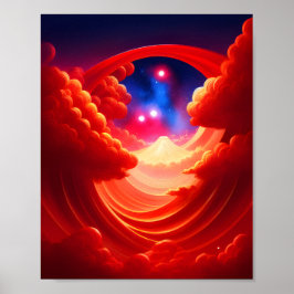 Portaal aan het Poster van de bergen van God