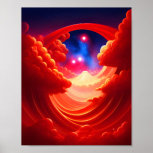 Portaal aan het Poster van de bergen van God