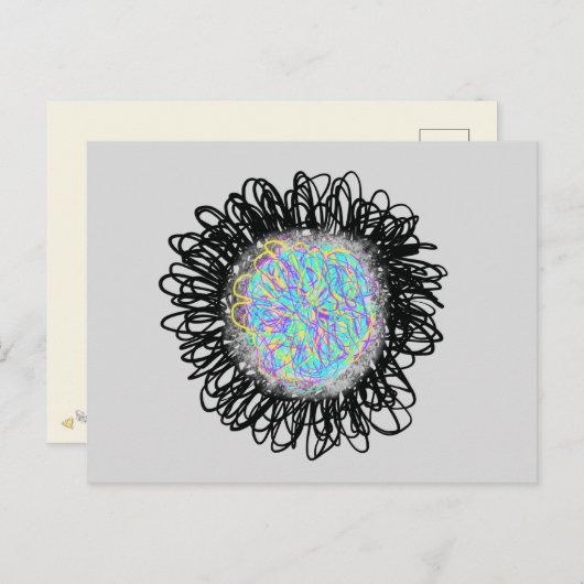 Portaal met kleurrijke Weave Art ESS 1 dec 2017 Briefkaart (Voorkant / Achterkant)