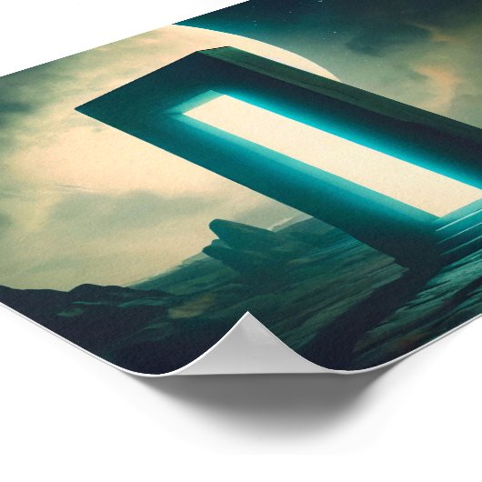 Portaal op een maan poster (Hoek)