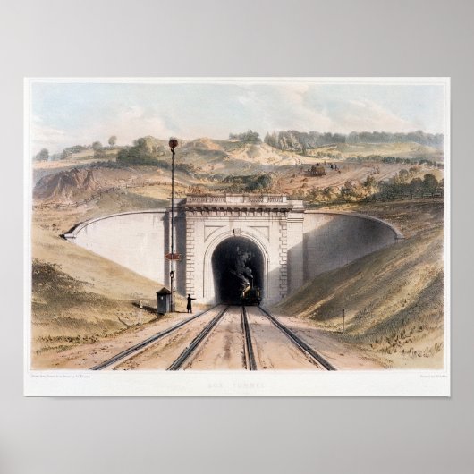 Portaal van Brunelse boxtunnel bij Bath Poster (Voorkant)