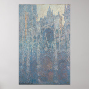 Portaal van Rouen Cathedral Morning Light van Mone Poster
