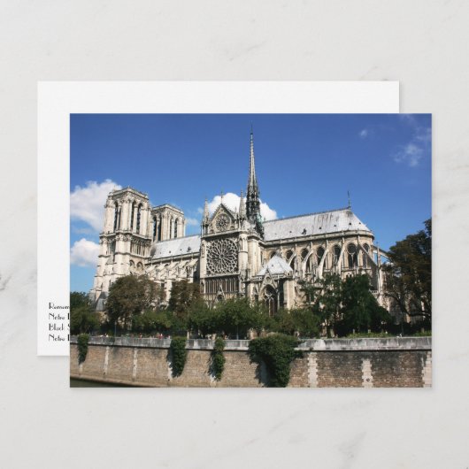 Portaal van St. Stephen South Roos Window Notre Da Briefkaart (Voorkant / Achterkant)