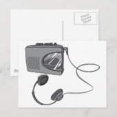 Portable Cassettebandje Player Briefkaart (Voorkant / Achterkant)