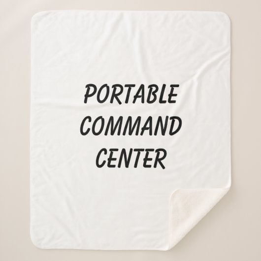 Portable command center blanket sherpa deken (Voorkant)