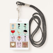 Portable Communication Board Badge (Achterkant met draagriem)