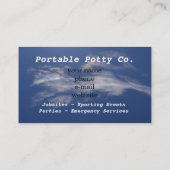 Portable Potty ~ biz-kaart Visitekaartje (Achterkant)