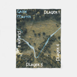 Portable Tabletop Map for Game Play: Wooded Stream Fleece Deken