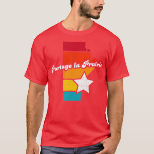 Portage la Prairie Manitoba Canada Vintage Distres T-shirt