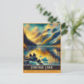 Portage Lake, Alaska | schilderij Briefkaart (Staand voorkant)