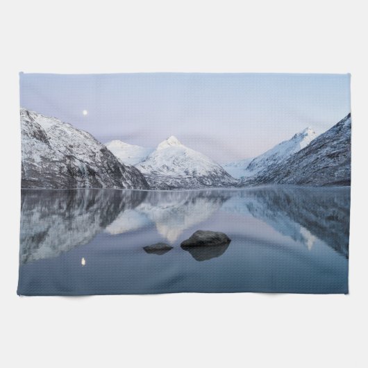 Portage Lake Twilight Theedoek (Horizontaal)
