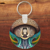 Portait van een paddenstoel met menselijke eigensc sleutelhanger (Voorkant)