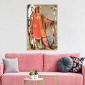 Portait van Indiaas Chief Mato-Tope door George Ca Canvas Afdruk (Insitu (Woonkamer))