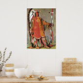Portait van Indiaas Chief Mato-Tope door George Ca Poster (Keuken)