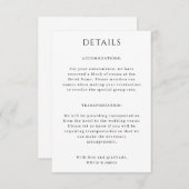Portait Wedding Details Kaart (Voorkant / Achterkant)