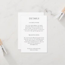 Portait Wedding Details Kaart