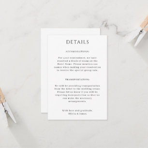 Portait Wedding Details Kaart