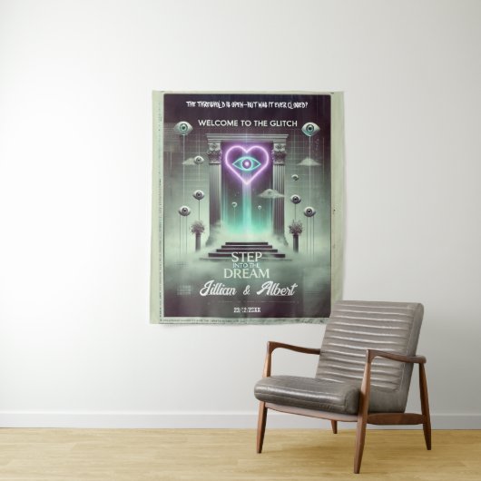 🌀 "Portal of Dreams" Weirdcore Tapestry 🌀 Wandkleed (In situ)