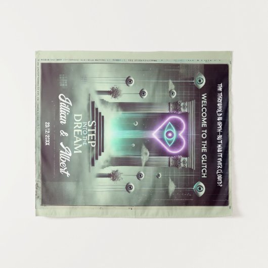 🌀 "Portal of Dreams" Weirdcore Tapestry 🌀 Wandkleed (Voorkant (horizontaal))