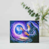 Portal-opening afbeelding in oliebeschilderde fant feestdagenkaart (Staand voorkant)