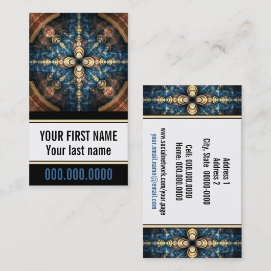 Portal Persoonlijke Visitekaartjes (Voorkant / Achterkant)