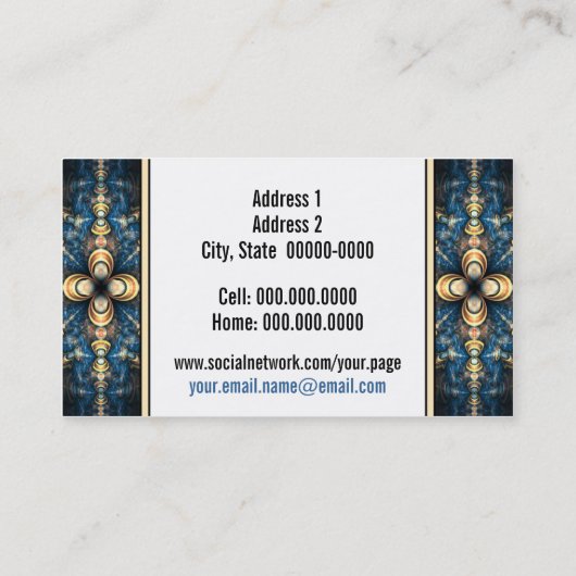 Portal Persoonlijke Visitekaartjes (Achterkant)