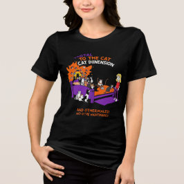 Portal to the Cat Dimension: Funny Chaos Cat Tee Tri-Blend Shirt