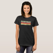 Portales Nm New Mexico Funny City Home Roots Retr T-shirt (Voorkant volledig)