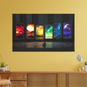 Portals gestreken Canvas Afdruk (Insitu (Woonkamer))