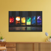 Portals Triptiek Canvas Afdruk (Insitu (Woonkamer))