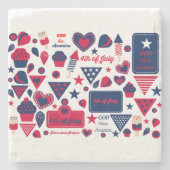 Portavasos 4 de Julio Stenen Onderzetter (Voorkant)