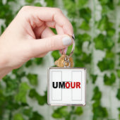 Porte-clé carré Premium DESIGN HUMOR Sleutelhanger (Hand)
